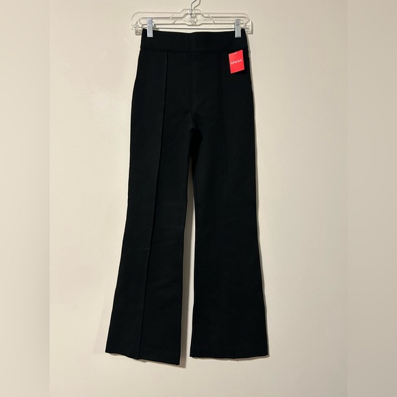 SPANX shape pants size xs High rise , flare, ponte Classic Black Trousers - Picture 1 of 4
